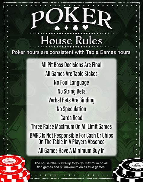 poker casino rules